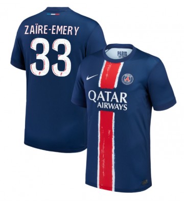 Paris Saint-Germain Warren Zaire-Emery #33 Replika Hjemmebanetrøje 2024-25 Kortærmet